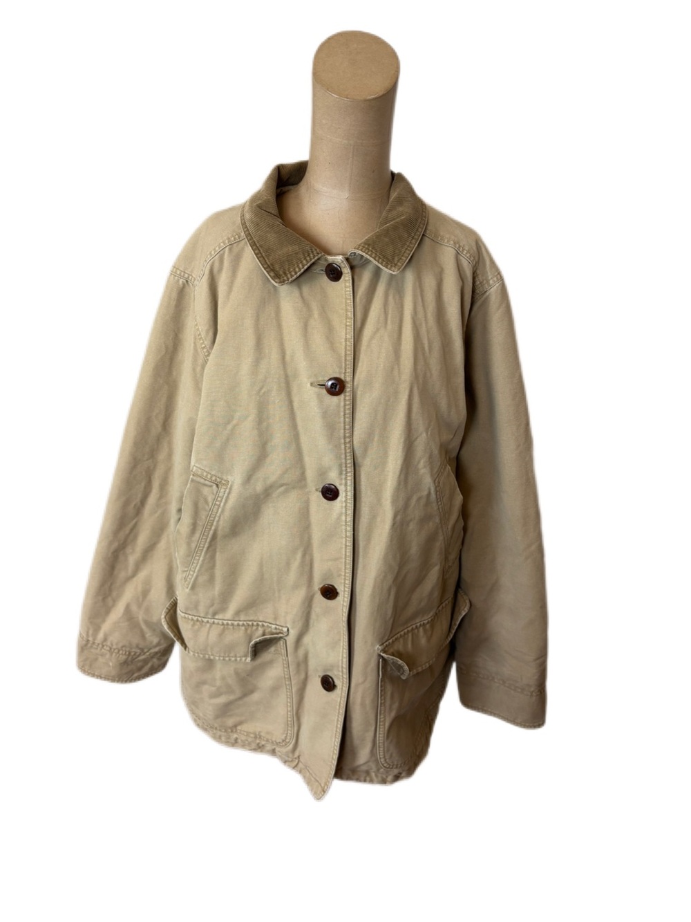 LL Bean Women’s Tan Barn Chore Coat Jacket Size XL